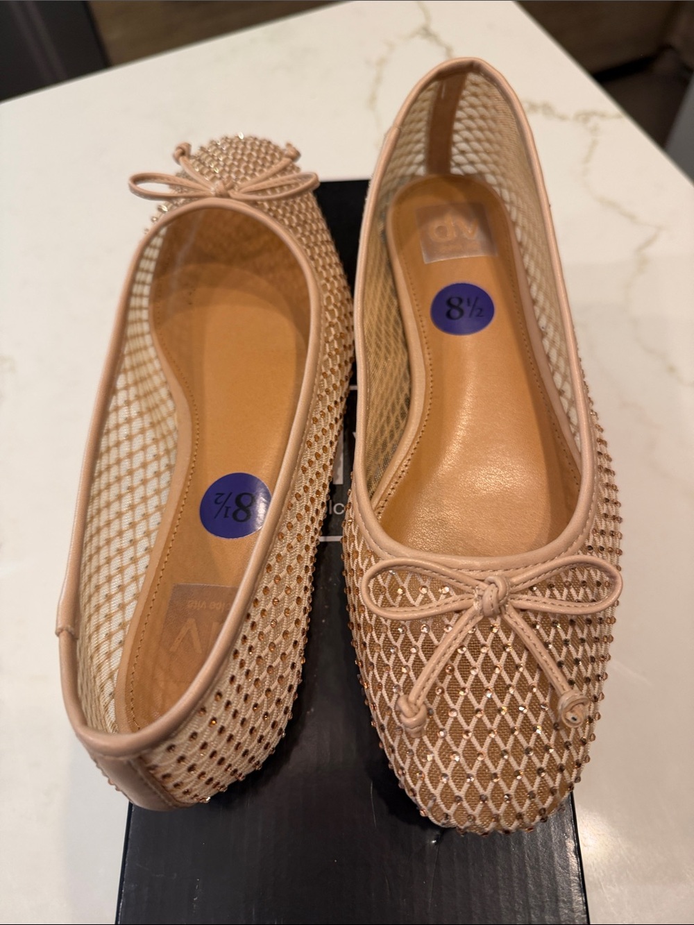 DV Dolce Vita Women's Marceline Nude Mesh Flat Shoe - Size 8.5 - Picture 6 of 17